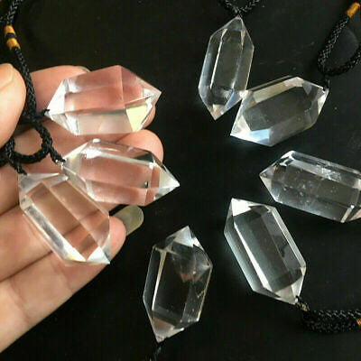 Natural Clear Quartz Crystal Pendulum-Pendant-Necklace Chakra Gemstone Healing