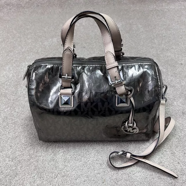 Michael kors nickel metallic handbag top