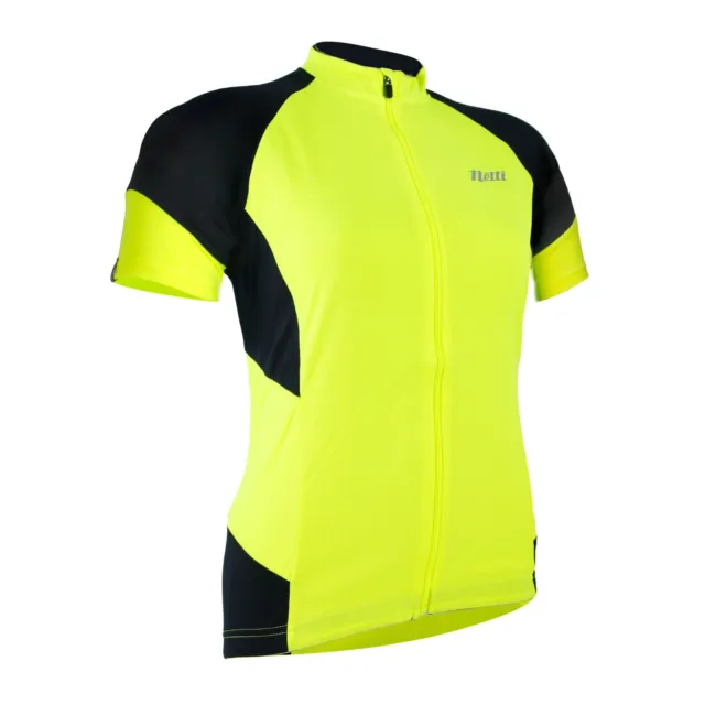 Netti Cruze Plus Womens High-Visibility Cycling Jersey - Fluro Yellow