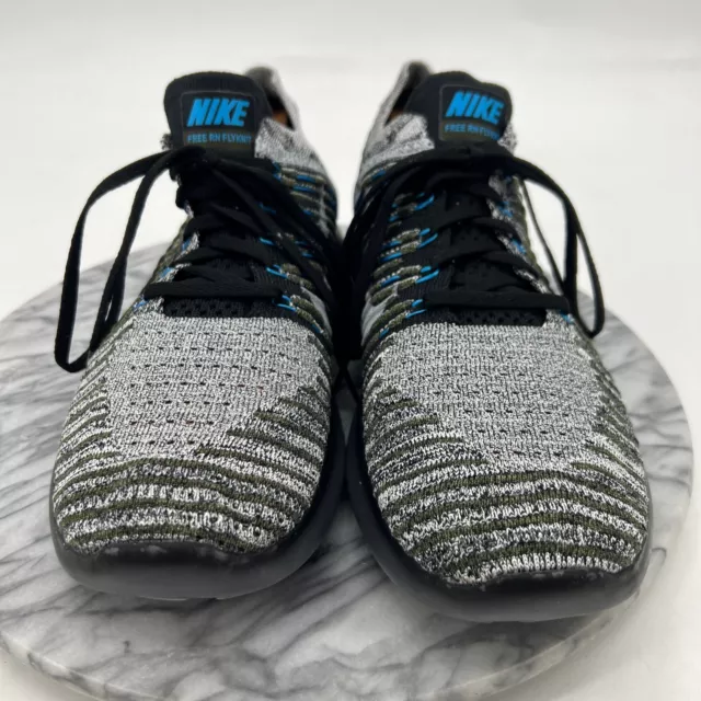 Nike Mens 12 Running Shoes Free RN Flyknit Lightweight Mesh Grey 831069-305 3