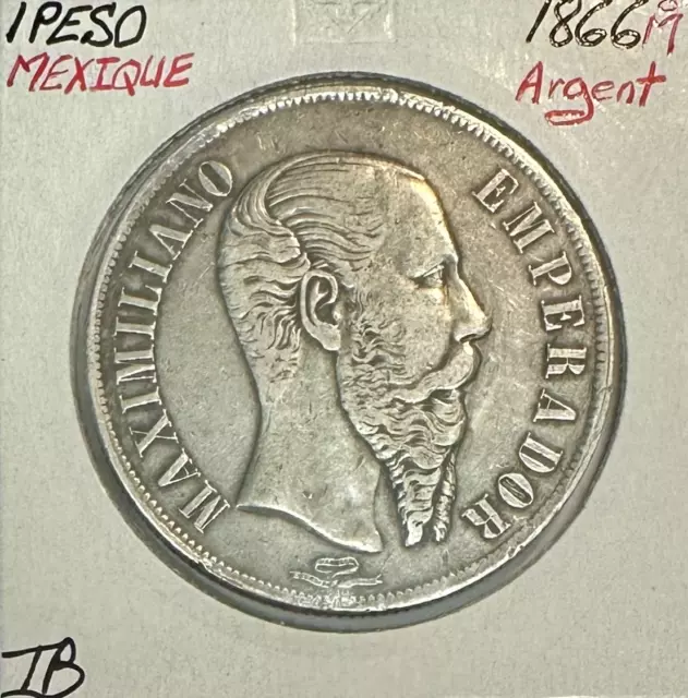 MEXIQUE - 1 PESO 1966 M - Pièce de Monnaie en Argent // Qualité : TB