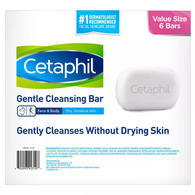 Cetaphil Gentle Cleansing Bar - 4.5oz (6 Pack)