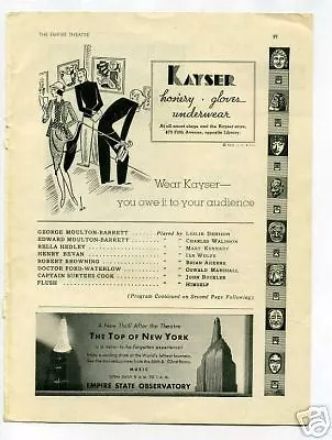 Kayser Shirts 1931 Original Vintage Ad