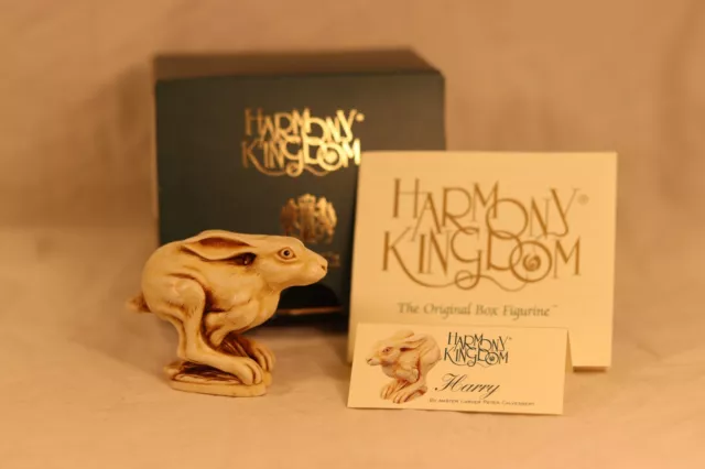 Harmony Kingdom Harry Rabbit Figurine UK Made Netsuke Treasure Jest Marble Resin