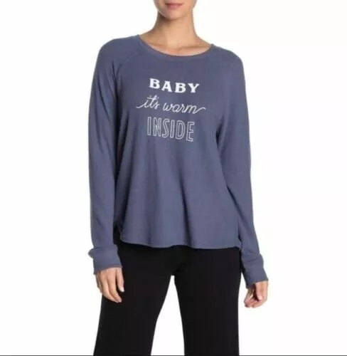 Free Press Women's Hacci Brushed Baby It's Warm Inside Crew Neck Pullover XSmall