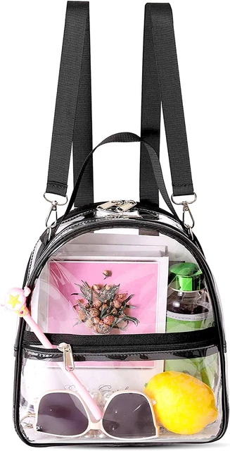 Clear Small Backpack Stadium Approved, Crossbody Shoulder Bag W Detachable Strap