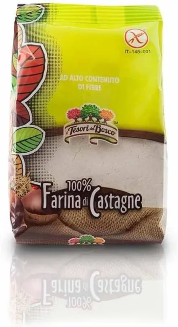 Pz 4 Confezioni Da Gr 250 (Totale 1Kg) Di Farina Di Castagne