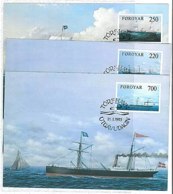 14674 - Faroe Islands - Set 3 Maximum Card - 1983 : Boats Ships