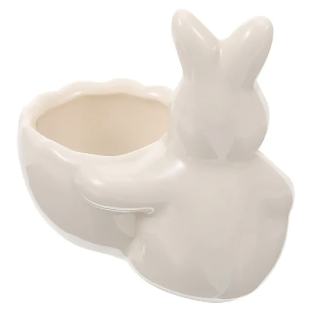 Eierbecher Aus Keramik Mit Tiermotiv Hasenförmchen Schreibtisch