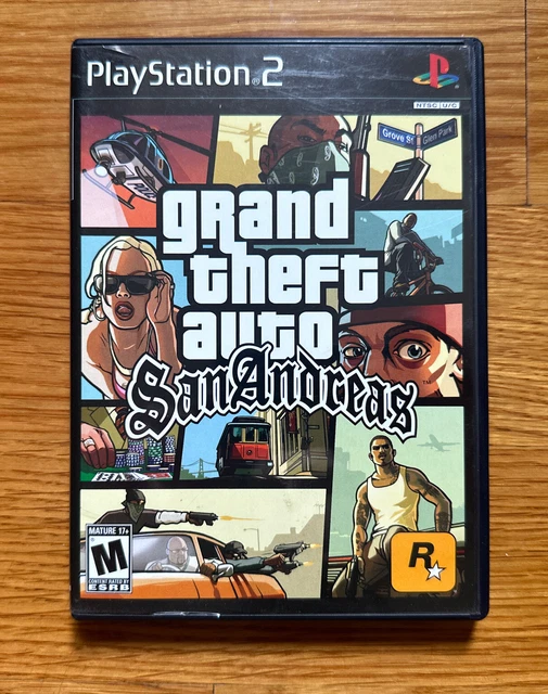 Jeu PS2 Grand Theft Auto: San Andreas - Version Disque Seul, étiquette Noire, Testé Et Fonctionnel