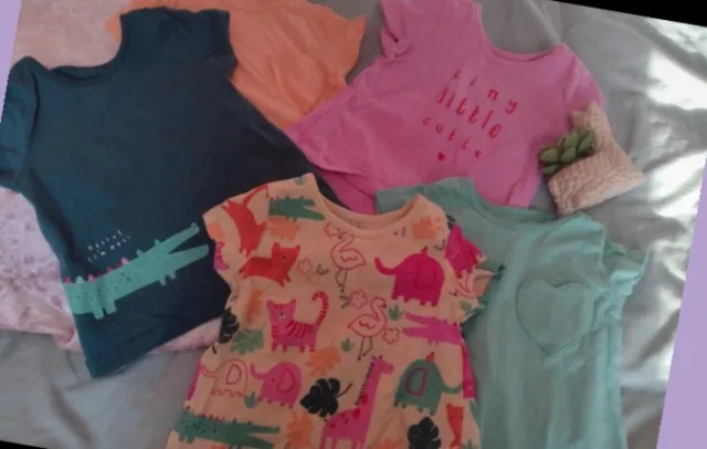 baby girl 5 short sleeve top bundle set 0-3 months , newborn summer clothes