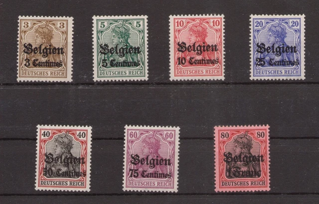 1916 Belgien aus Mi. 1-9 ** postfrisch Einzelmarken zur Auswahl