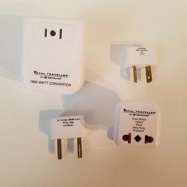 ROYAL TRAVELLER CONVERTER Plug Adapter Kit By Samsonite For