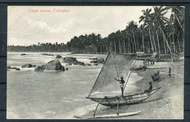 Ansichtskarte Ceylon (Sri Lanka) Colombo Coast Scene - 01073