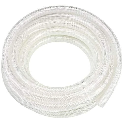 3/8" ID x 10 Ft High Pressure Braided Clear PVC Vinyl Tubing Flexible Vinyl T...