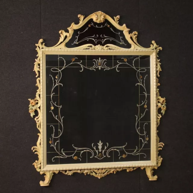 Grande specchiera in legno laccato specchi dipinti stile antico mobile specchio