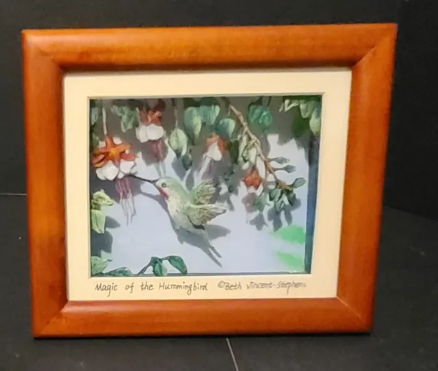 Shadow Box 3-D Magic Of The Hummingbird Art Beth Vincent-Stephens Home Decor 2