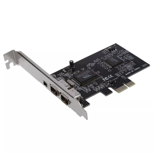 PCI x1 PCI-E FireWire IEEE1394 Controller Card 3 Port For Desktop DT