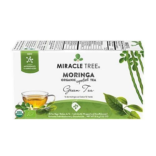 Miracle Tree - Organic Moringa Superfood Tea, 25 Individually Sealed Tea Bags,
