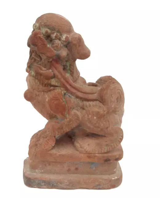 18th C. Antique Chinese Ming Qing Dynasty Terracotta Foo Lion Foo Dog Sculpture