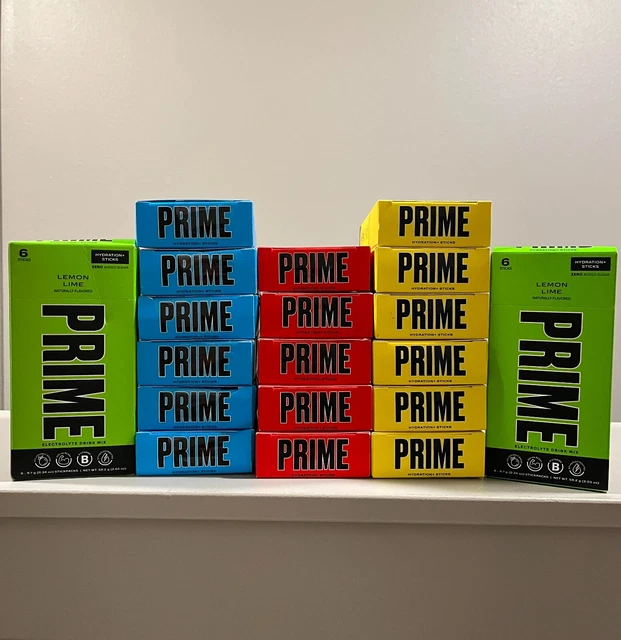 PRIME HYDRATION STICKS, Lemonade, Lemon Lime, Blue Raspberry, Tropical