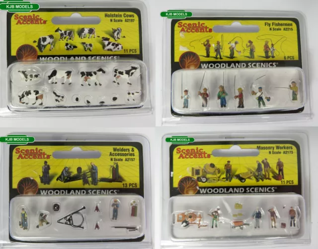 NUEVO EN CAJA N Gauge Woodland Scenics People/Figuras/Animales - 79 Variaciones