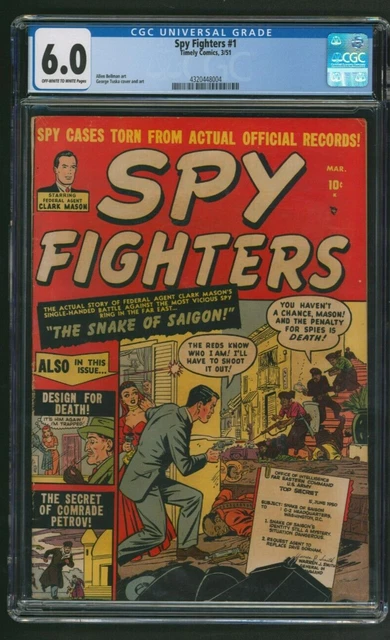 Spy Fighters #1 CGC 6.0 Timely Comics 1951 Crime Golden Age George Tuska