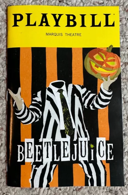 BEETLEJUICE BROADWAY PLAYBILL October 2022 Special PUMPKIN HEAD COVER