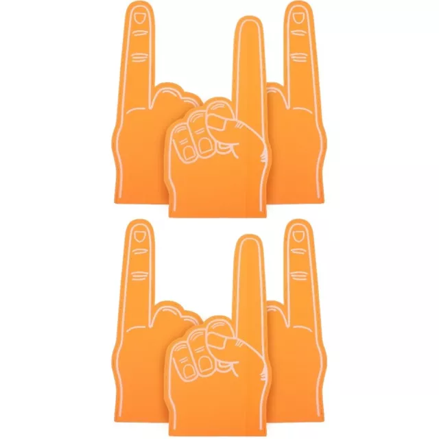 6 Pcs Foam Fingers Mini Fan Portable Cheer Prop Fans Earrings