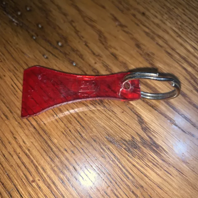 VTG Ohio Lottery Instant Scratch Off Ticket Scraper Keychain Keyring Red