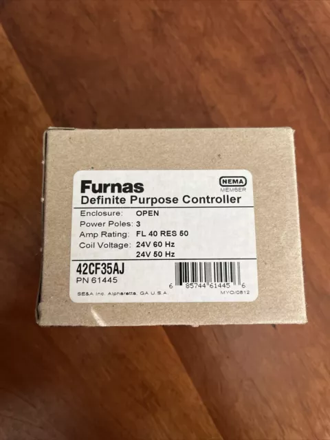 Furnas Definite Purpose Contactor 42CF35AJ 3P 24V Coil Amp: FL 40 RES 50