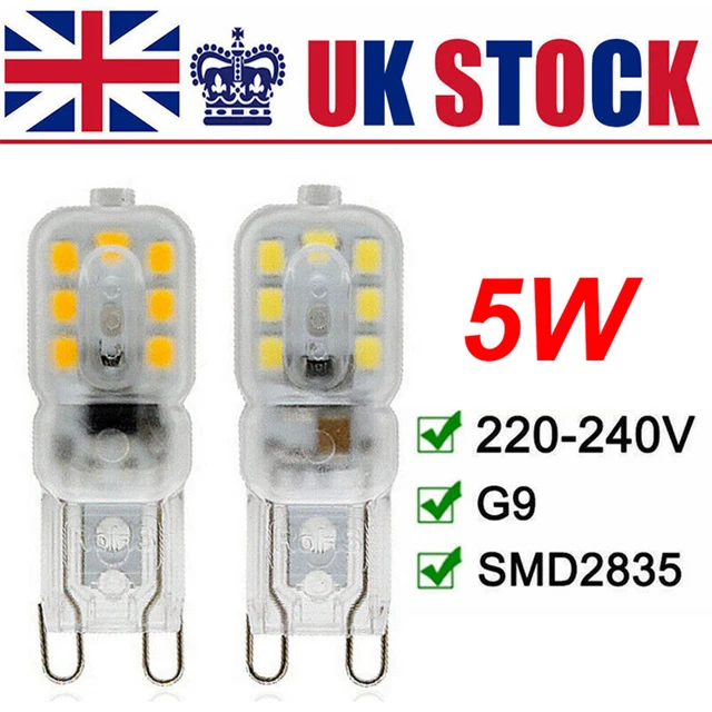 2/10PCS G9 Bulb 5W LED Dimmable Capsule Bulb Replace Light Lamps AC220-240V UK