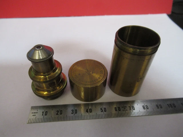Antique Brass Bausch Lomb Objective  1/6 Microscope Part As Pictured G4-A-63