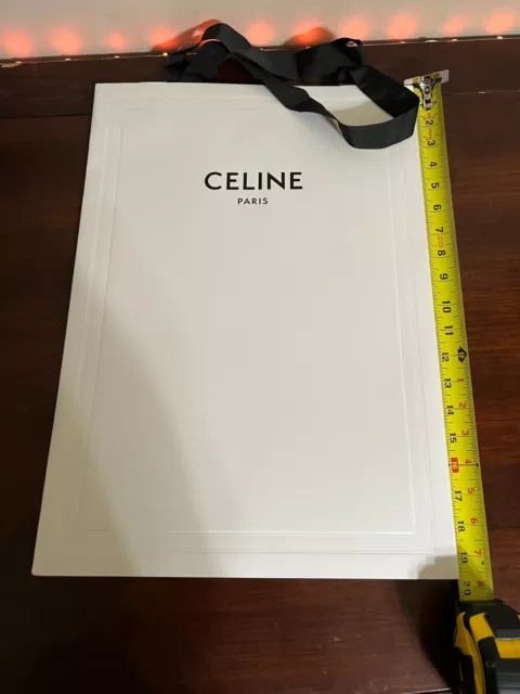 Celine Silver Gift Bag Black Celine Logo 17x12.5