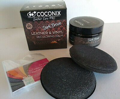 Bálsamo recoloreante de cuero y vinilo Coconix Leather Care Pro marrón oscuro