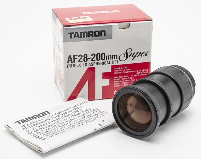 Tamron Af Asphérique Ld 28-200mm 3.8-5.6 Si 571D - Nikon Af Emballage D'Origine