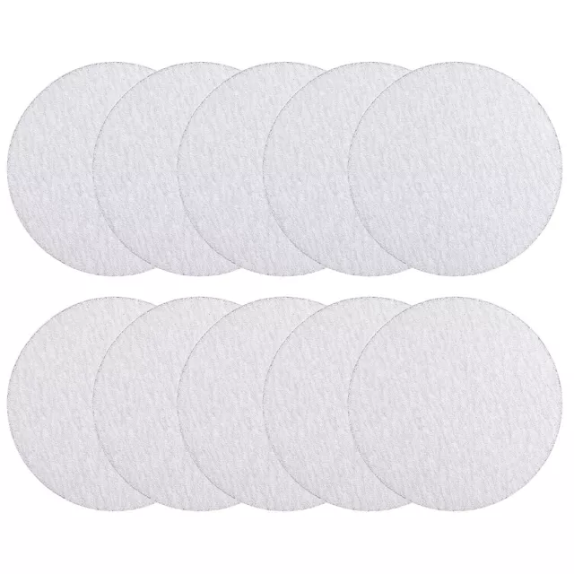 10 Pcs 4-Inch Aluminum Oxide White Dry Hook and Loop Sanding Discs 120 Grit