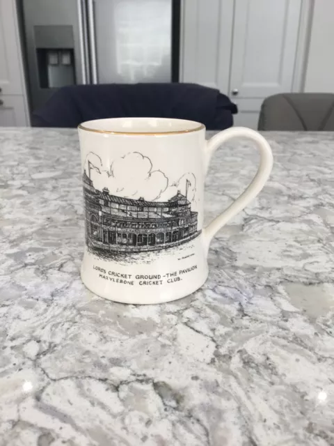 Lord's Pavilion MCC Sandland Ware vintage mug made in Staffordshire 1960's