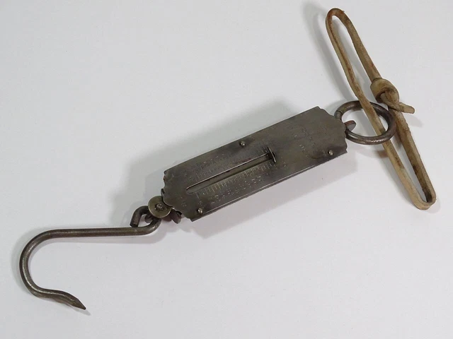 Alte Wildwaage, Zugwaage, Hängewaage - Pocket Balance bis 25kg 50 Pfund (H457-S)