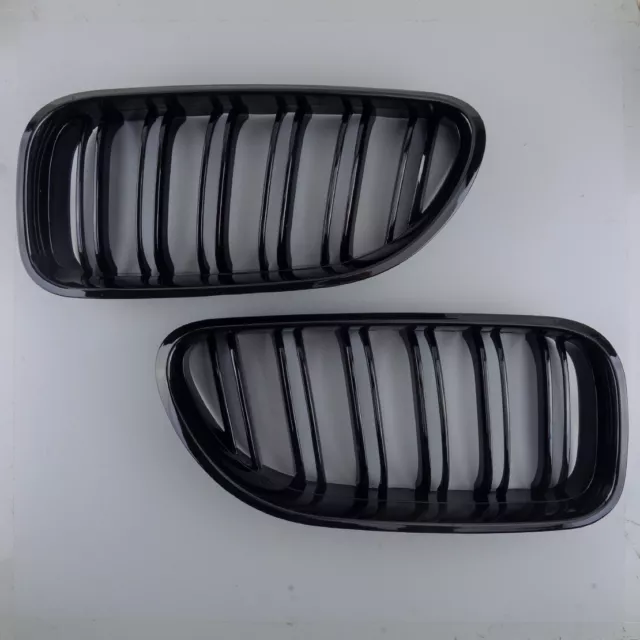 2xCar Gloss Black Front Kidney Grille Fit For BMW M6 F06 F12 F13 640i 650i 12-17