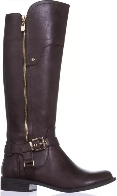 G by Guess Womens Harson5 Closed Toe Knee High Boots Wide Calf Riding Zipper 7 M