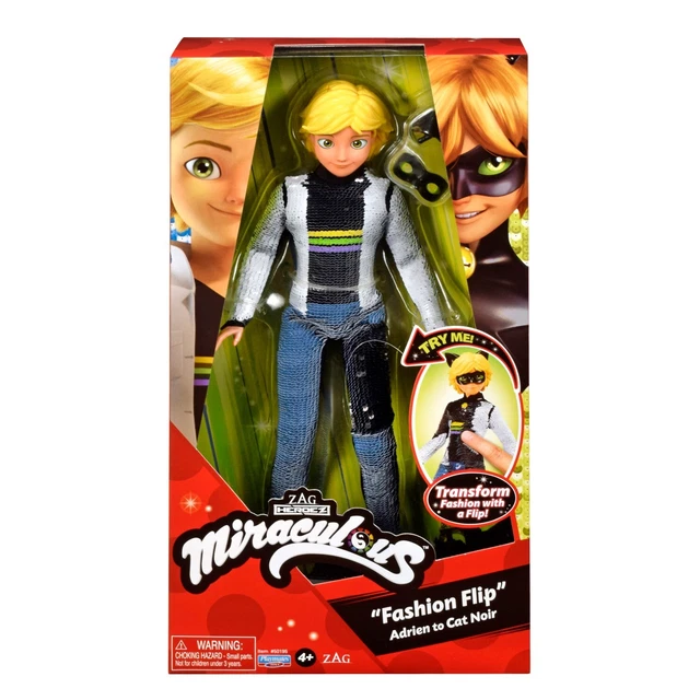 ADRIEN CAT NOIR Doll Miraculous Fashion Flip Sequins Zag Heroez