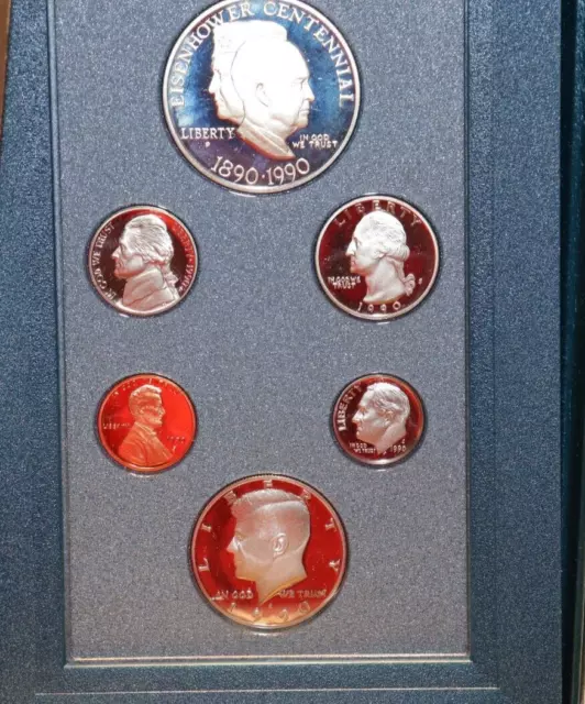 1990 U.S. Prestige Proof Set Silver Dollar Eisenhower