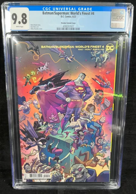 Batman/Superman: Worlds Finest #4 CGC 9.8 2022 DC RILEY ROSSMO - BIZARRO (1:50)