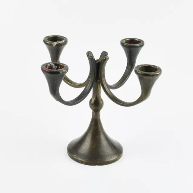 Sostenedores de Vela Bronce - Soporte Para 4 Velas - Vintage Candelero Bronce