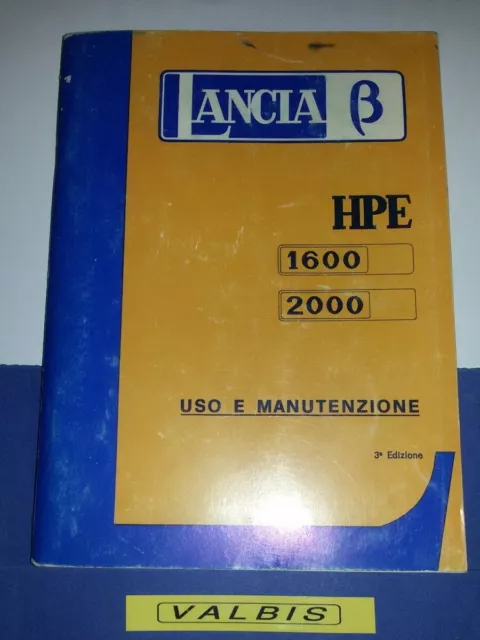 Libretto "Uso E Manutenzione" Lancia Beta Hpe Del 1976 -Entra