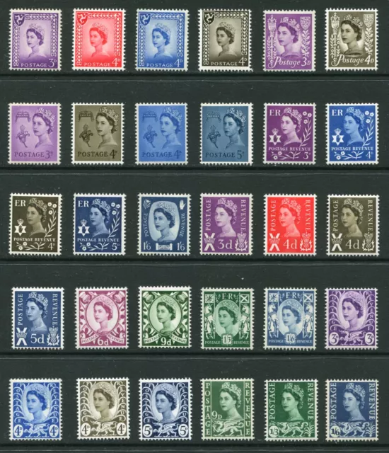 GB Regional stamps - 30x different pre-decimal stamps MNH - Lot 87 (ER282)