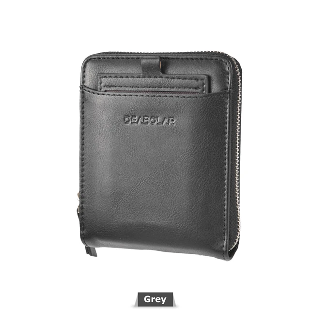 Men RFID Blocking PU Leather Bifold Wallet Credit Card ID Holder Zip Purse 11