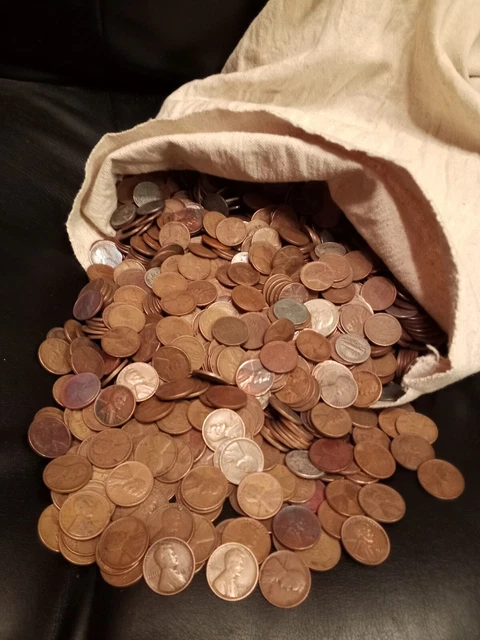 Lincoln wheat cent lot 24+ LBS pennies from old house Wheat Penny Vintage coins 3
