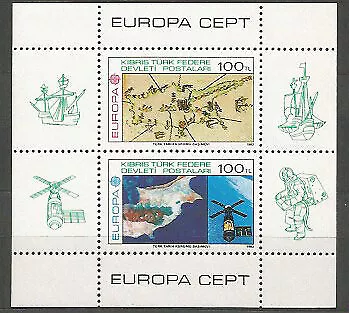 Tema Europa 1983 Chipre Turco Yvert Hoja 4 ** Mnh